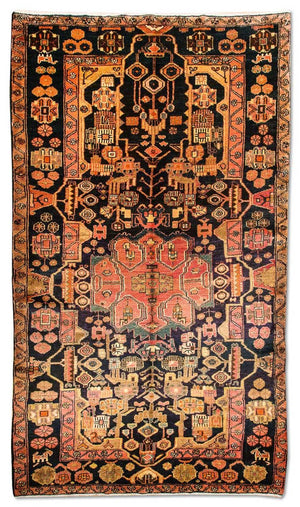 Perski dywan - Nomadyczny - 306 x 158 cm - ciemnoniebieski