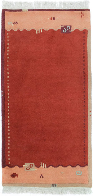 Dywan z Nepalu - 140 x 70 cm - pomarańczowy