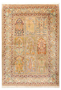 Jedwabny dywan - Kashmir Silk - 184 x 124 cm - wielokolorowy