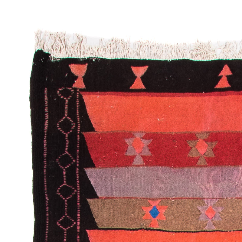 Biegacz Dywan Kelim - Stary - 330 x 135 cm - wielokolorowy