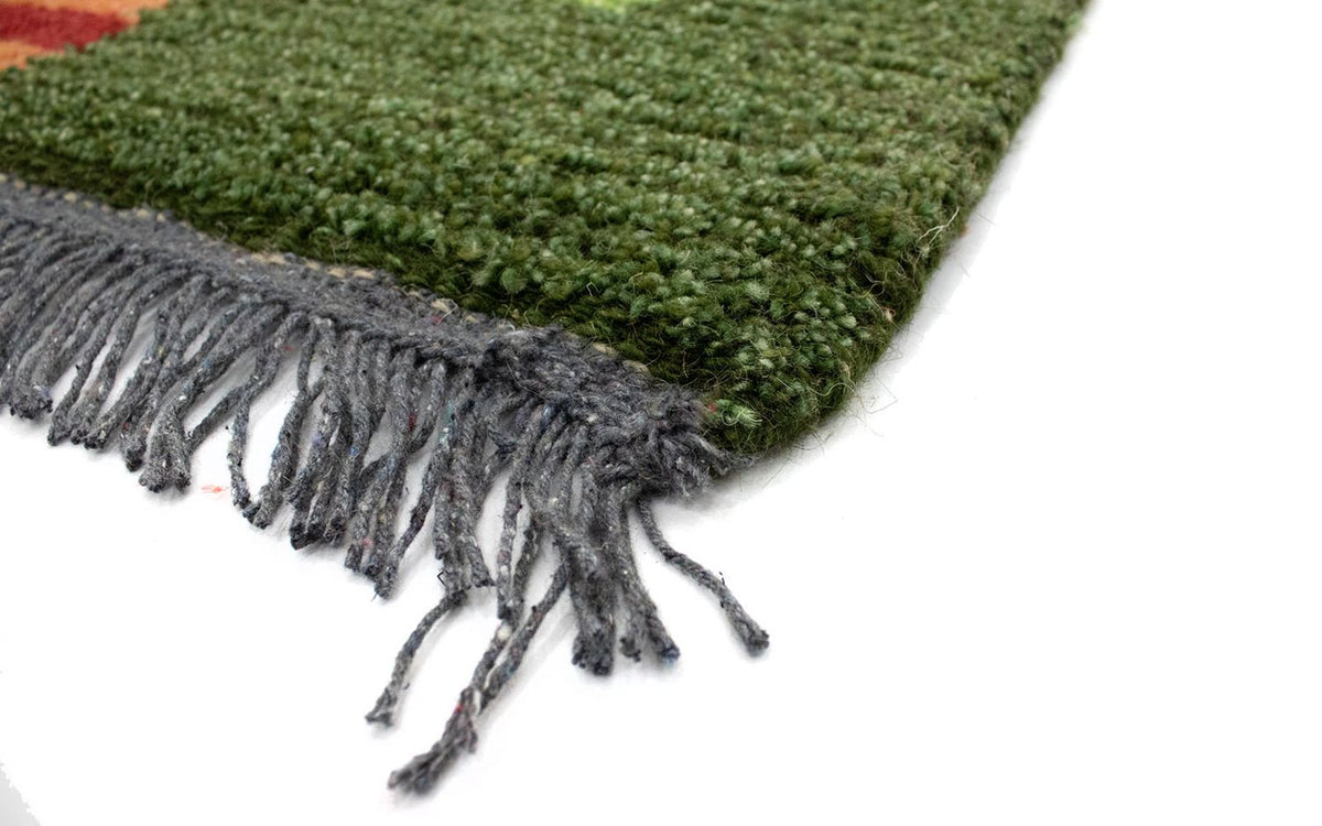Dywan z Nepalu - 140 x 70 cm - zielona