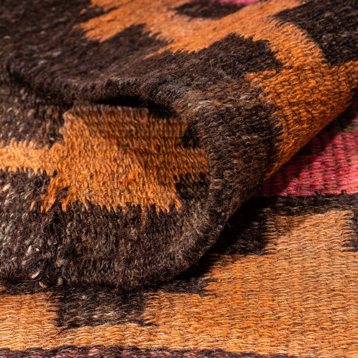 Biegacz Dywan Kelim - Stary - 260 x 120 cm - wielokolorowy