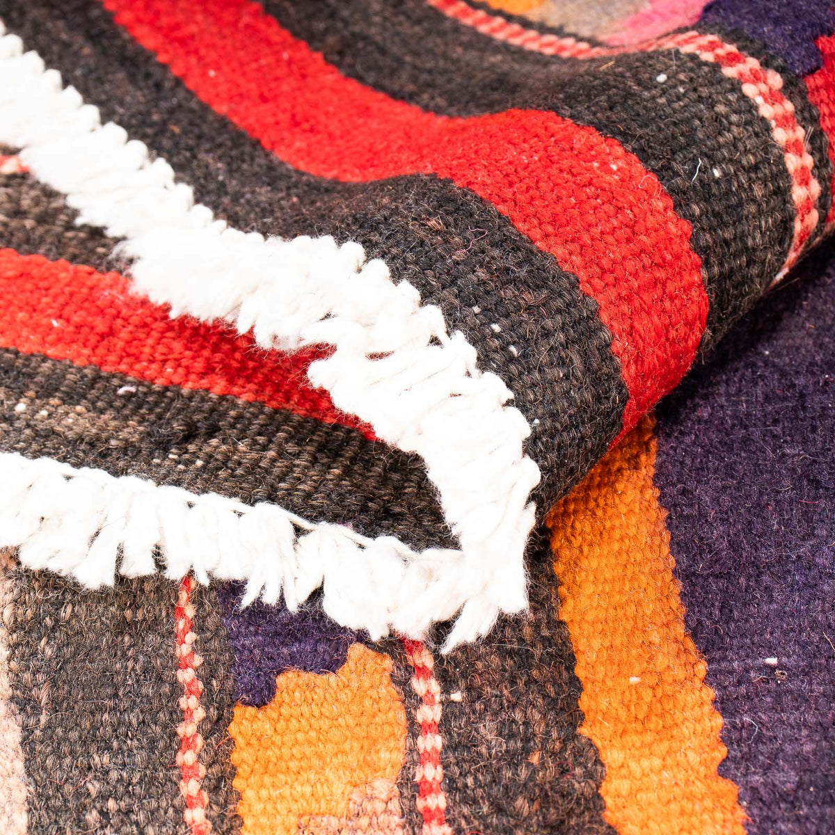 Biegacz Dywan Kelim - Stary - 210 x 75 cm - wielokolorowy