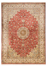 Jedwabny dywan - Kashmir Silk - 218 x 156 cm - czerwony