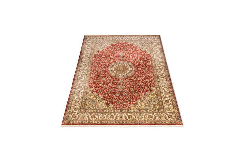 Jedwabny dywan - Kashmir Silk - 218 x 156 cm - czerwony
