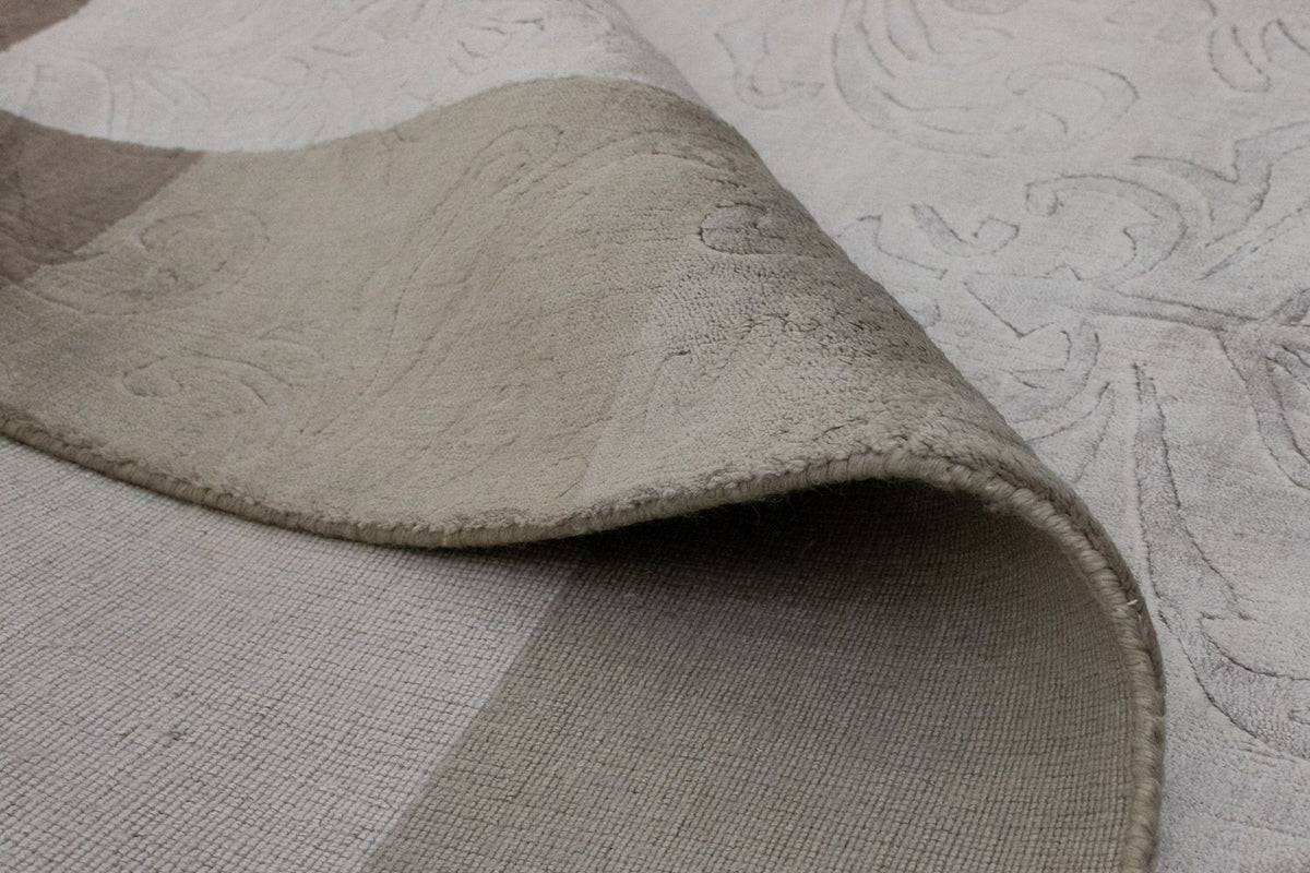 Dywan wełniany - 241 x 166 cm - srebrny