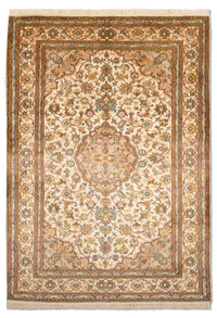 Jedwabny dywan - Kashmir Silk - 184 x 124 cm - beżowy