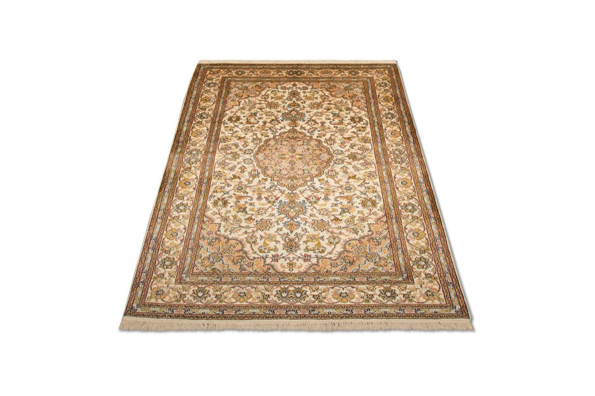 Jedwabny dywan - Kashmir Silk - 184 x 124 cm - beżowy