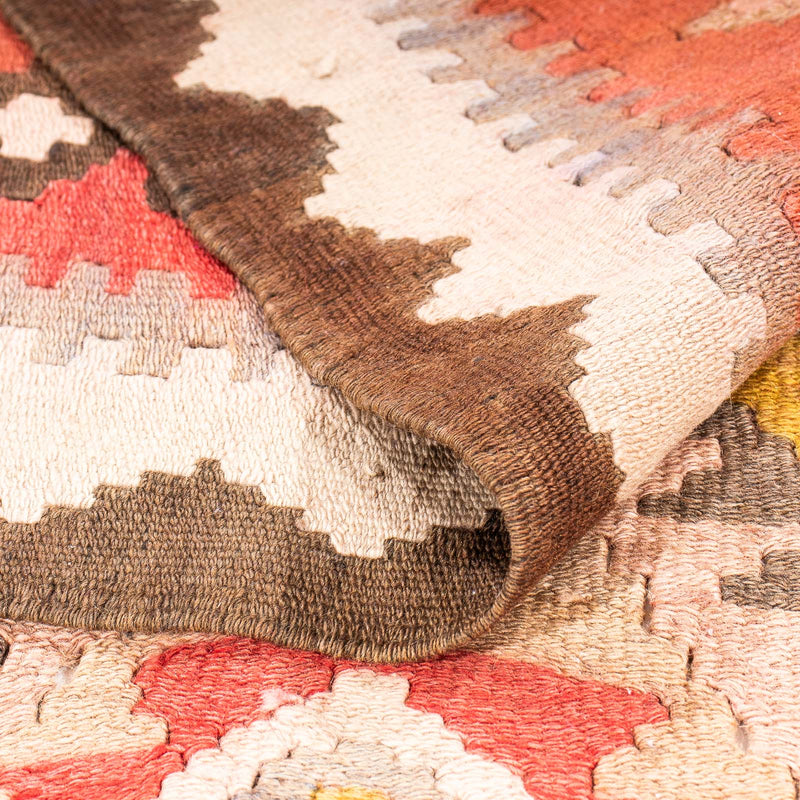 Biegacz Dywan Kelim - Stary - 310 x 140 cm - wielokolorowy