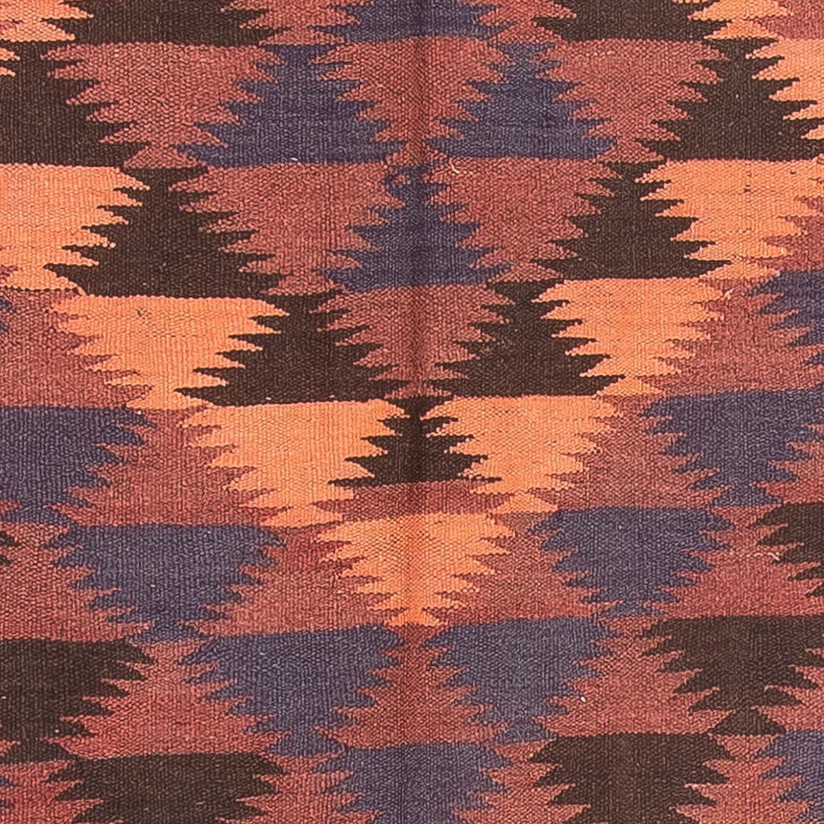 Biegacz Dywan Kelim - Stary - 450 x 135 cm - brązowy