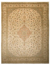 Jedwabny dywan - Kashmir Silk - 335 x 243 cm - beżowy