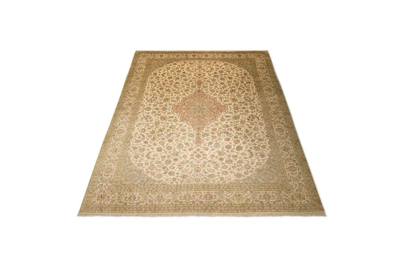 Jedwabny dywan - Kashmir Silk - 335 x 243 cm - beżowy