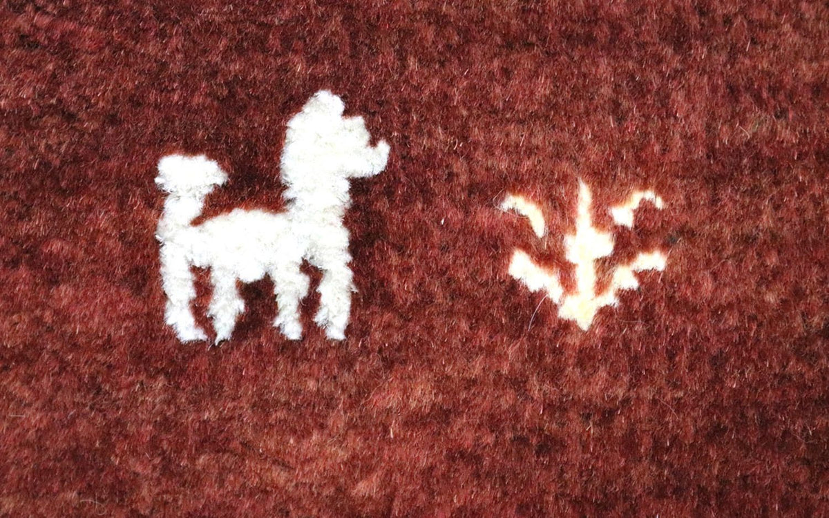 Biegacz Dywan Gabbeh - Loribaft Perski - 294 x 72 cm - brązowy