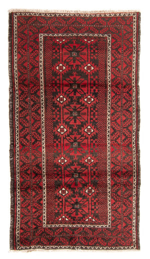 Biegacz Dywan beludżycki - 210 x 110 cm - czerwony