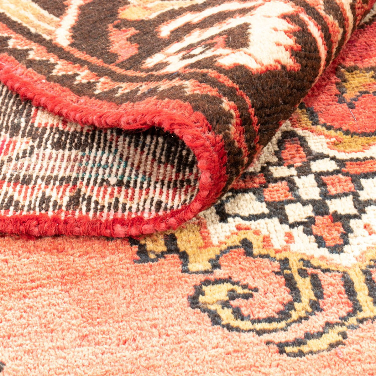 Perski dywan - Nomadyczny - 139 x 110 cm - łososiowy