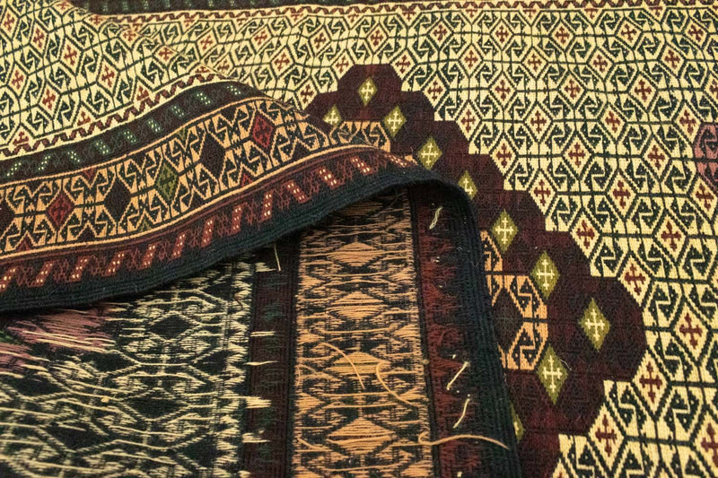 Biegacz Dywan Kelim - Orientalny - 191 x 84 cm - niebieski