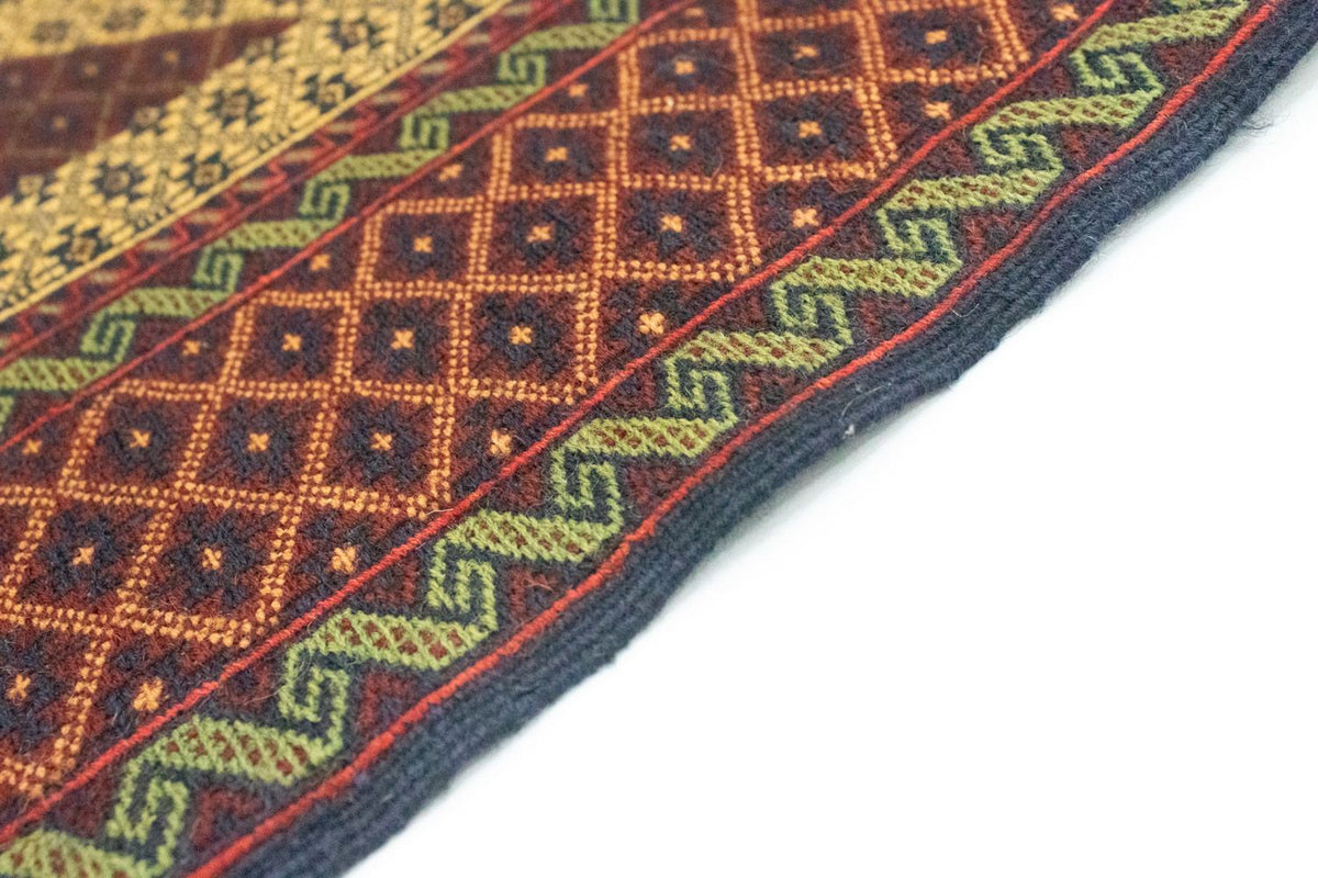 Biegacz Dywan Kelim - Orientalny - 188 x 85 cm - pomarańczowy