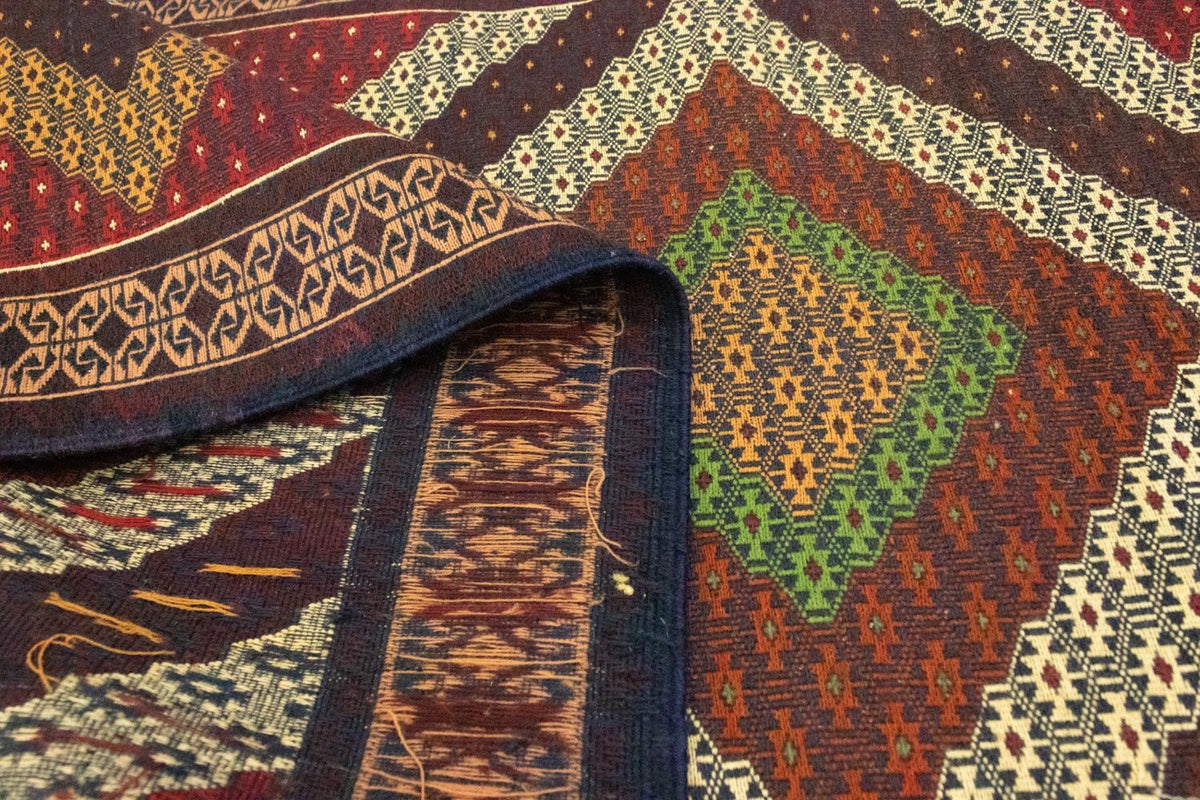 Biegacz Dywan Kelim - Orientalny - 222 x 85 cm - brązowy