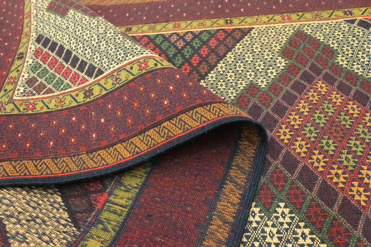 Biegacz Dywan Kelim - Orientalny - 191 x 88 cm - brązowy