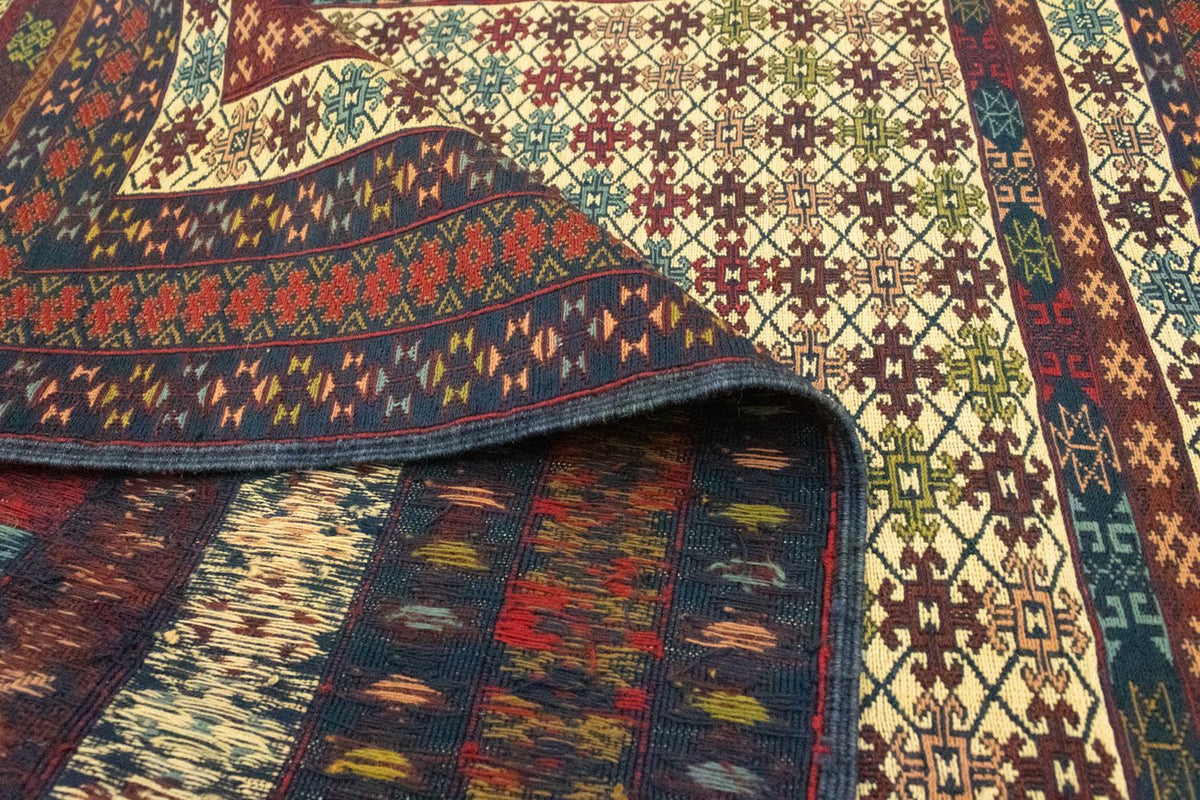 Dywan Kelim - Orientalny - 186 x 126 cm - beżowy