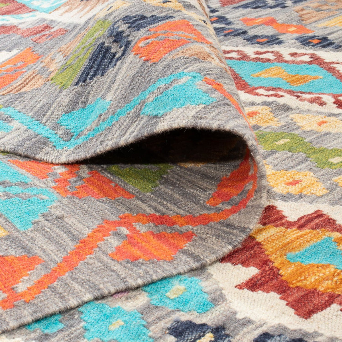 Dywan Kelim - Splash - 251 x 176 cm - wielokolorowy