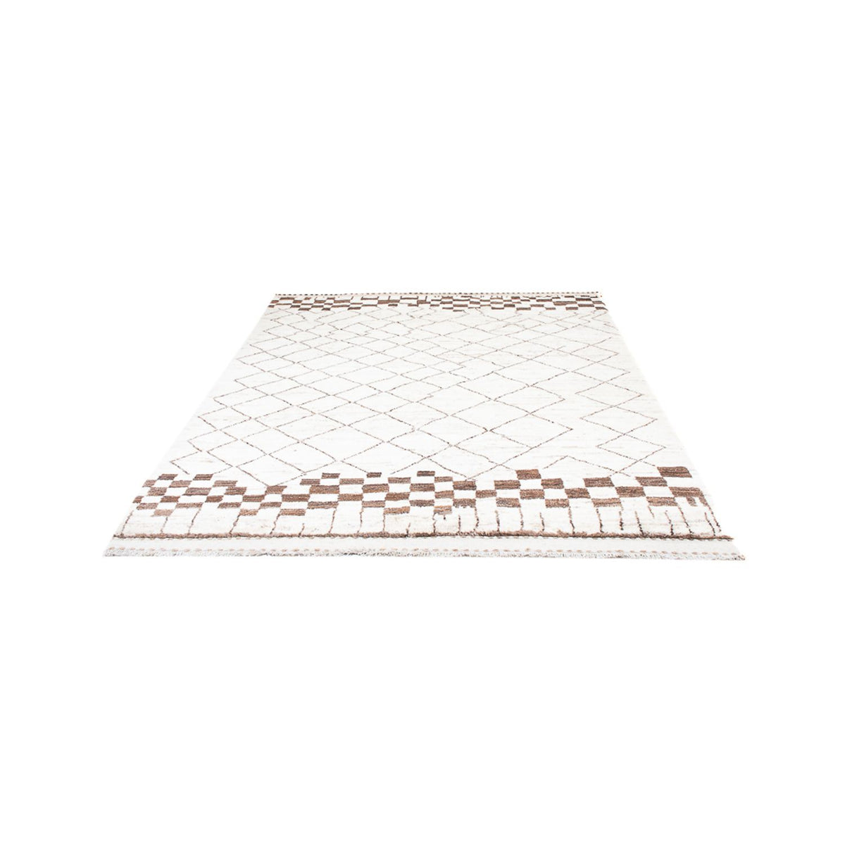 Dywan berberyjski - 228 x 156 cm - jasnoszary