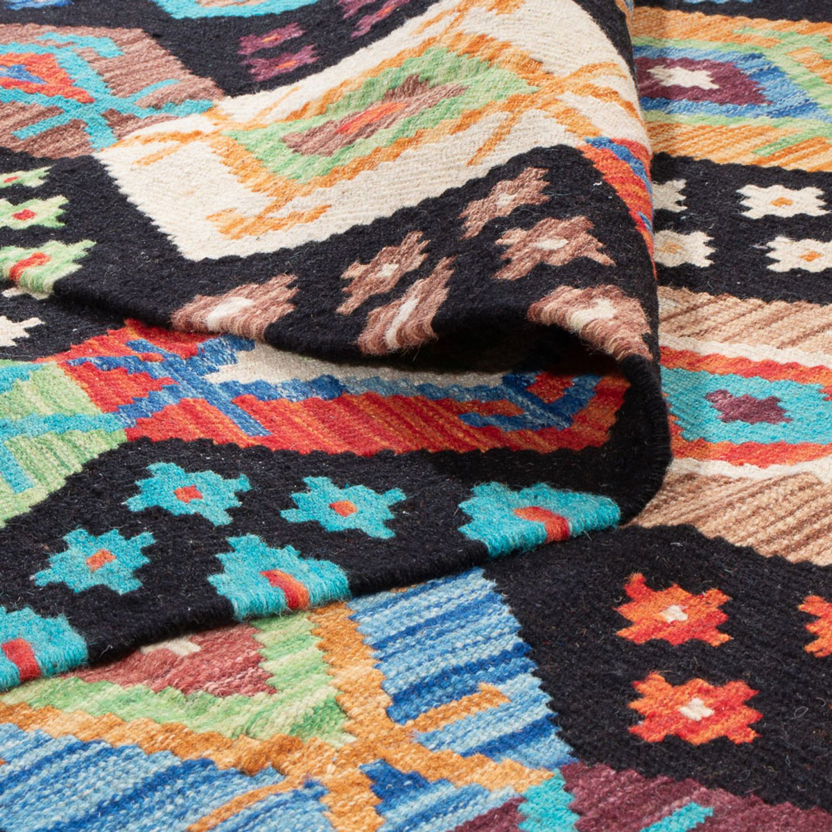 Dywan Kelim - Orientalny - 262 x 179 cm - wielokolorowy