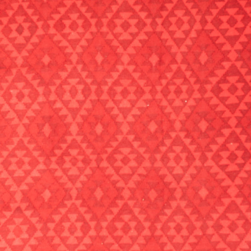 Dywan Kelim - modny - Vintage / kolorowy - 291 x 193 cm - czerwony