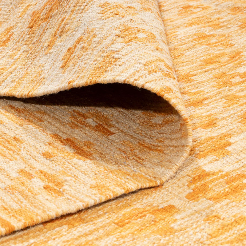 Dywan Kelim - modny - Vintage / kolorowy - 247 x 177 cm - żółty musztardowy