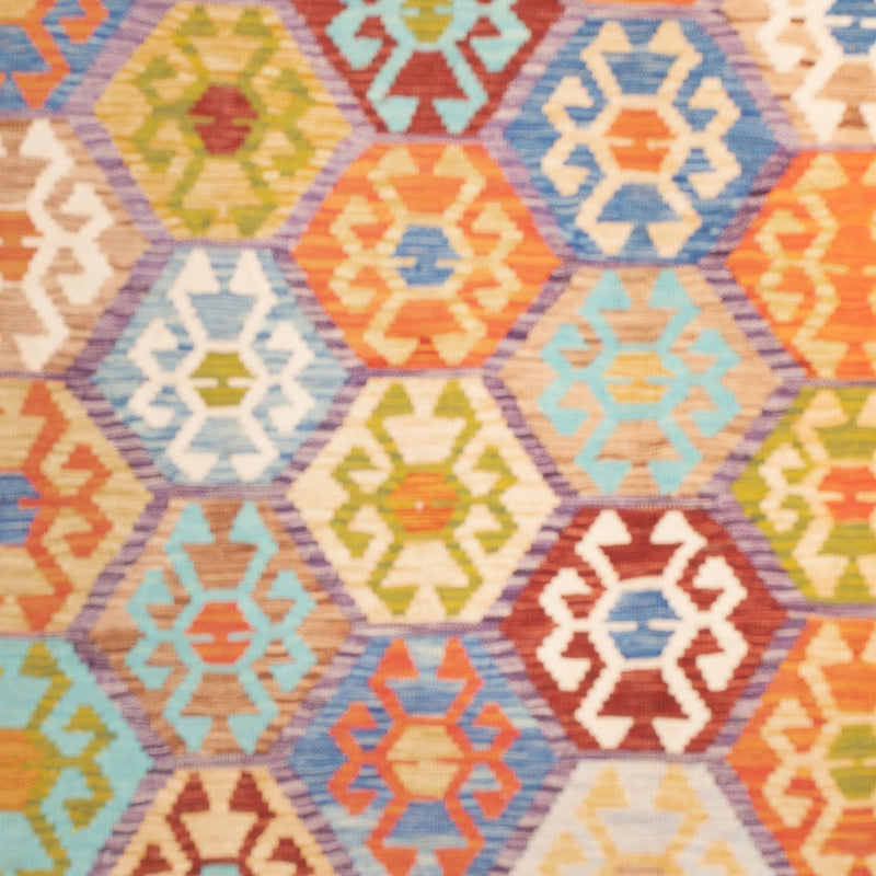 Dywan Kelim - Splash kwadratowy  - 201 x 189 cm - wielokolorowy