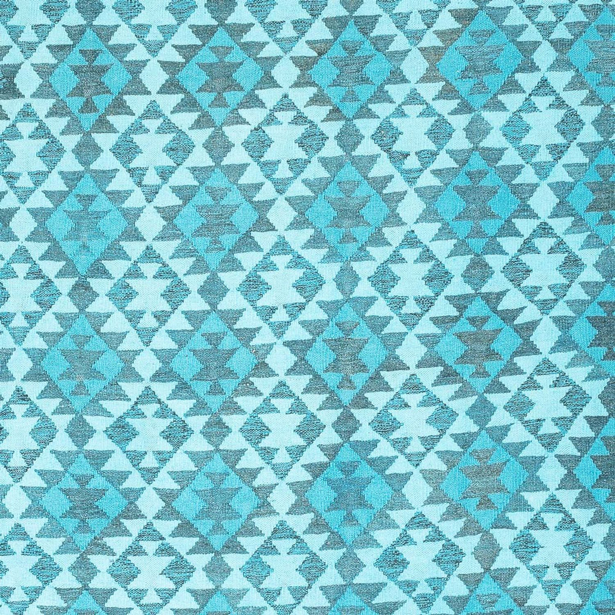 Dywan Kelim - modny - Vintage / kolorowy - 277 x 195 cm - turkusowy