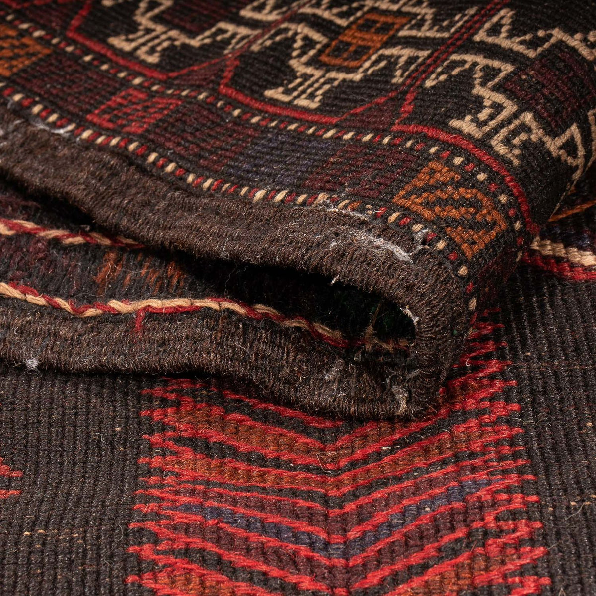 Dywan afgański - 189 x 127 cm - brązowy