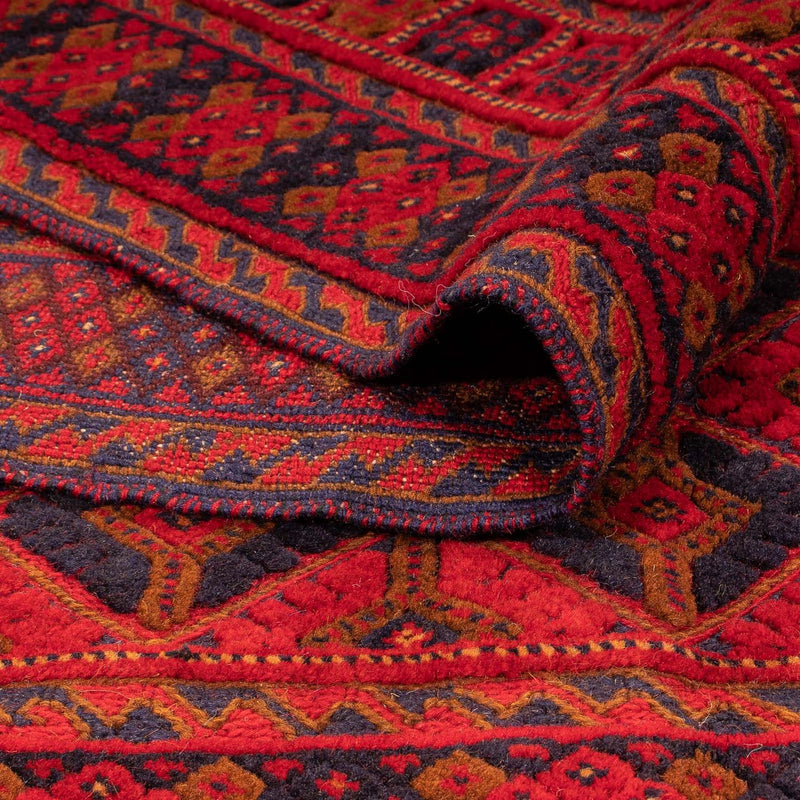 Dywan turkmeński - 190 x 153 cm - ciemna czerwień