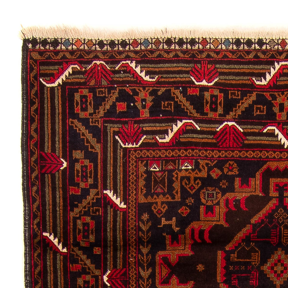 Dywan beludżycki - 204 x 125 cm - brązowy