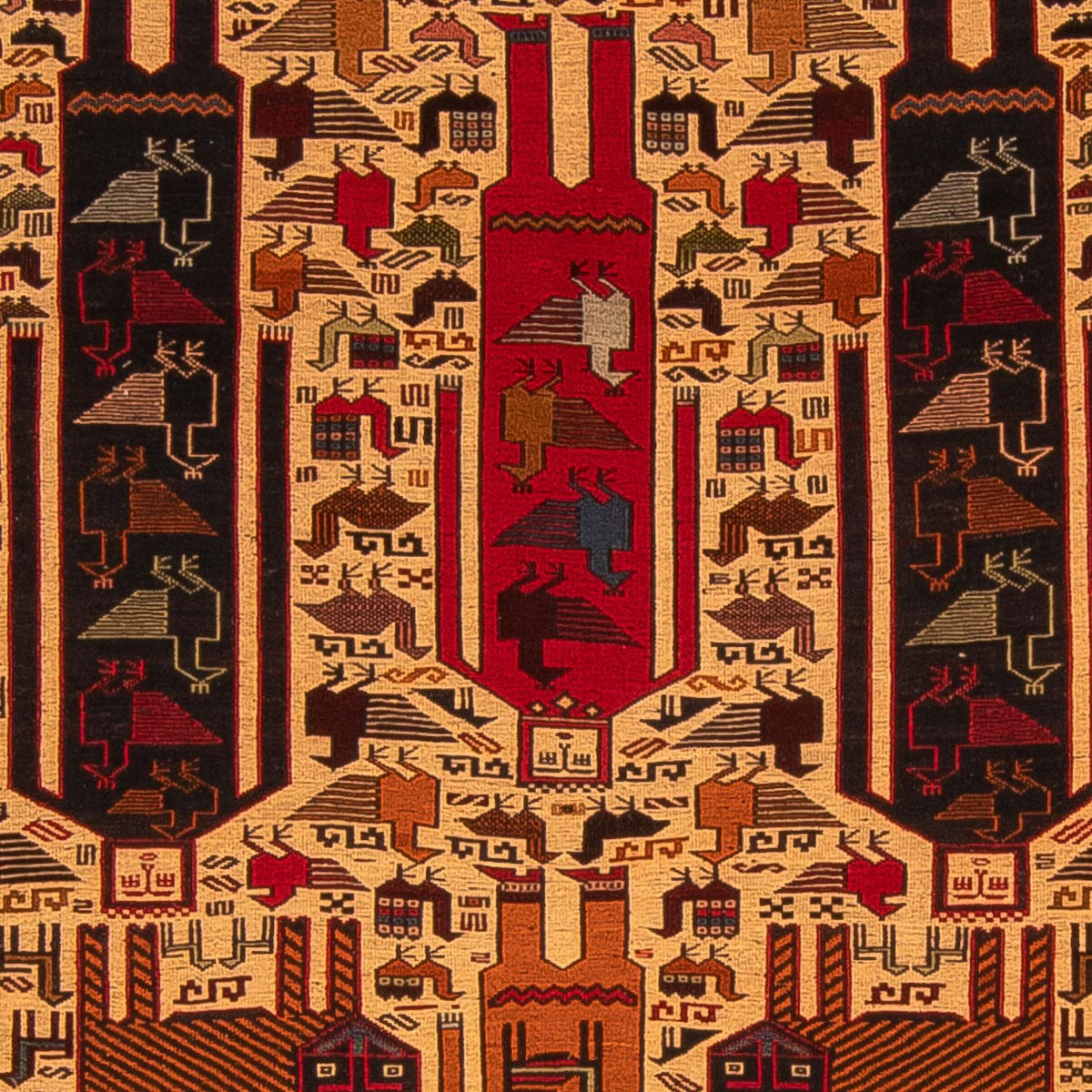 Dywan Kelim - Orientalny - 197 x 129 cm - jasnobrązowy