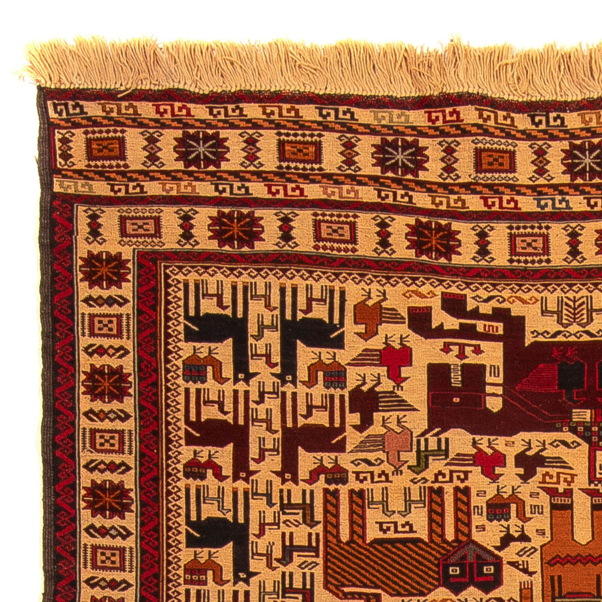 Dywan Kelim - Orientalny - 197 x 129 cm - jasnobrązowy