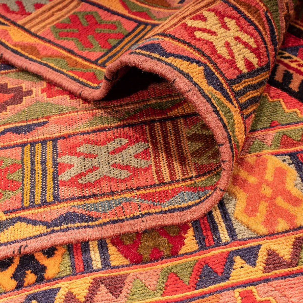 Dywan Kelim - Orientalny - 180 x 142 cm - wielokolorowy