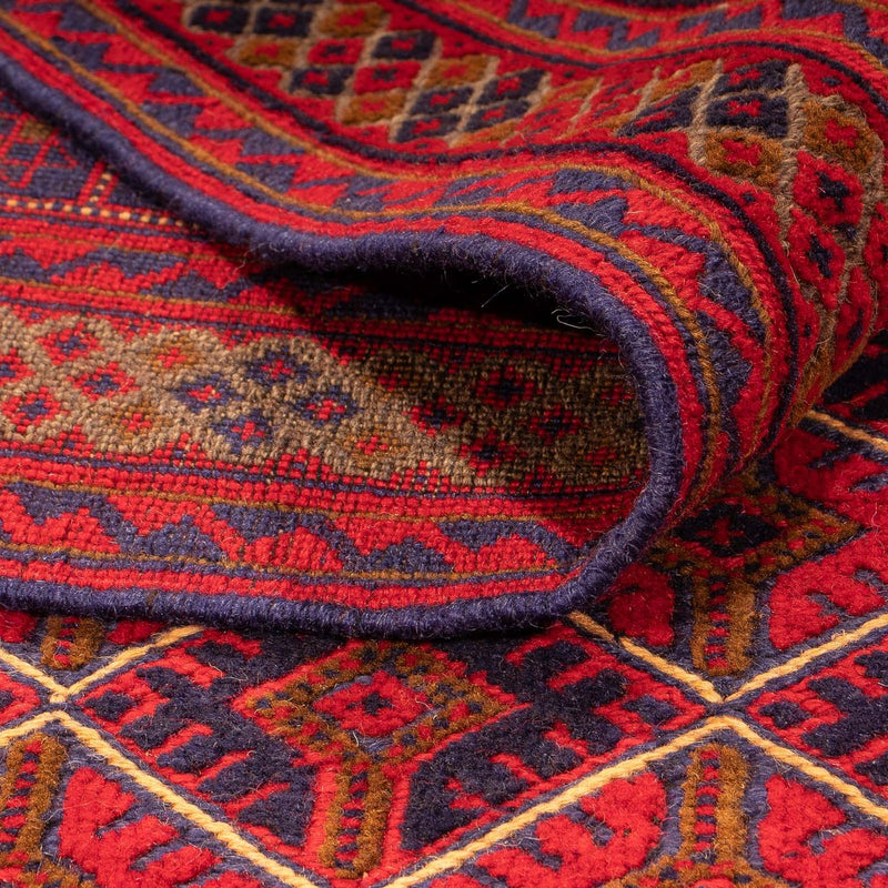 Dywan Kelim - Orientalny - 196 x 136 cm - ciemna czerwień