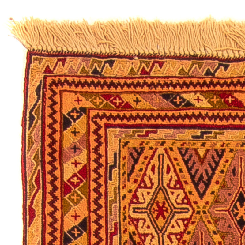 Biegacz Dywan Kelim - Orientalny - 194 x 61 cm - brązowy