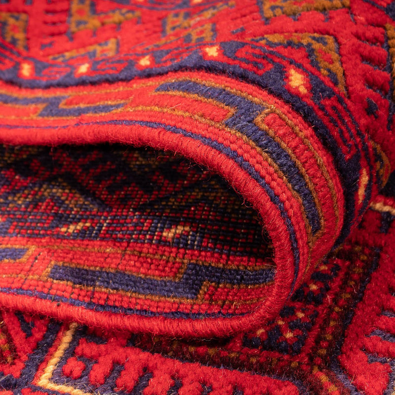 Biegacz Dywan Kelim - Orientalny - 280 x 69 cm - ciemna czerwień