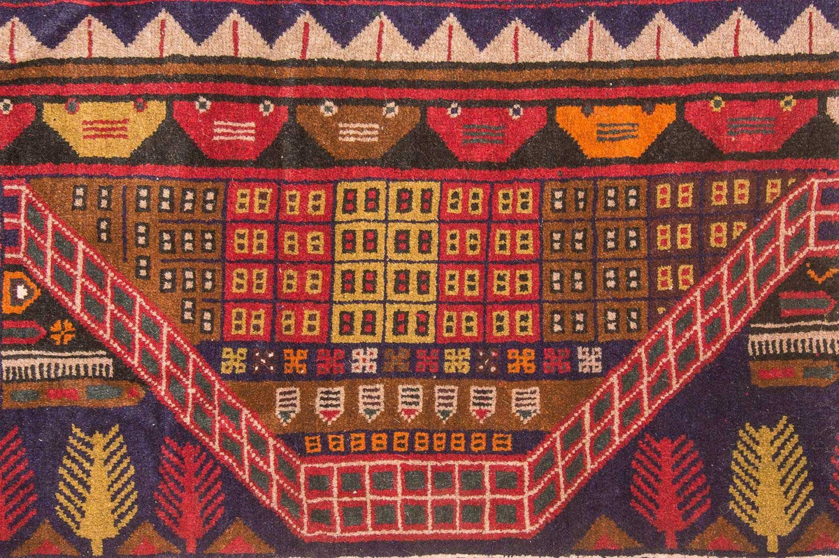 Dywan beludżycki - 140 x 85 cm - wielokolorowy