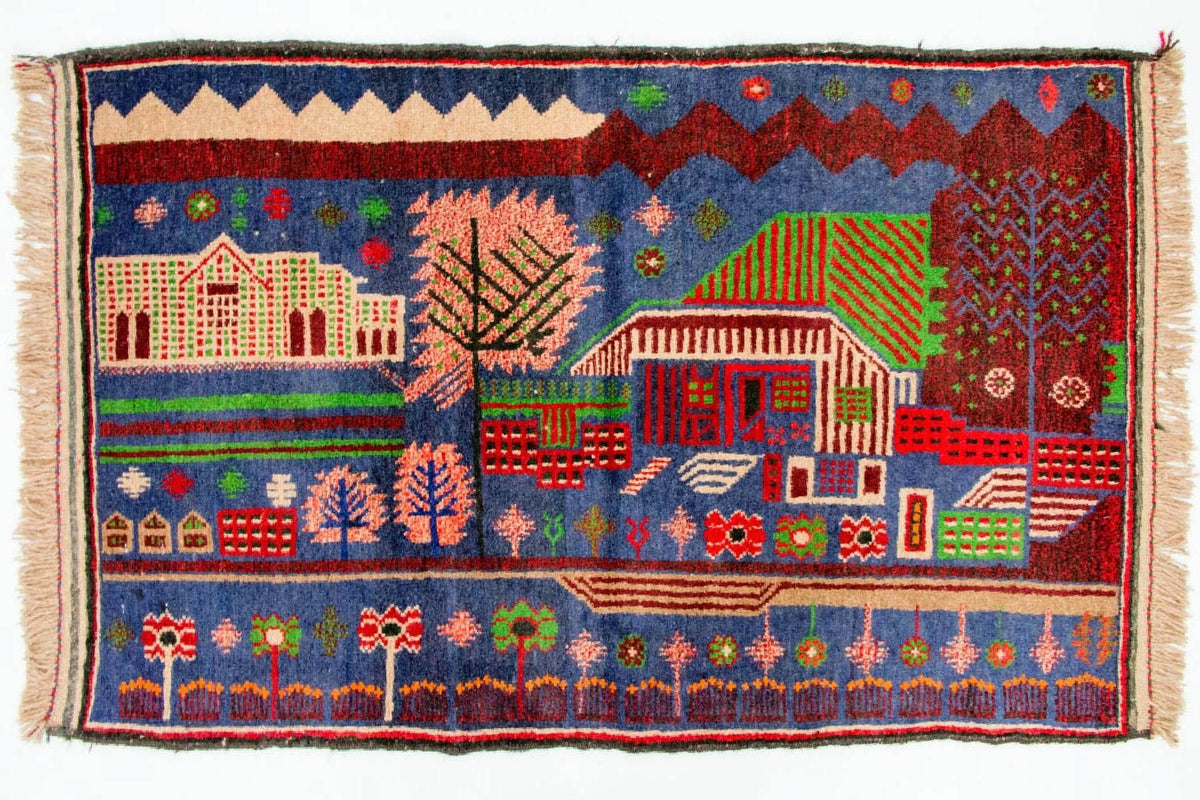 Dywan beludżycki - 135 x 89 cm - wielokolorowy