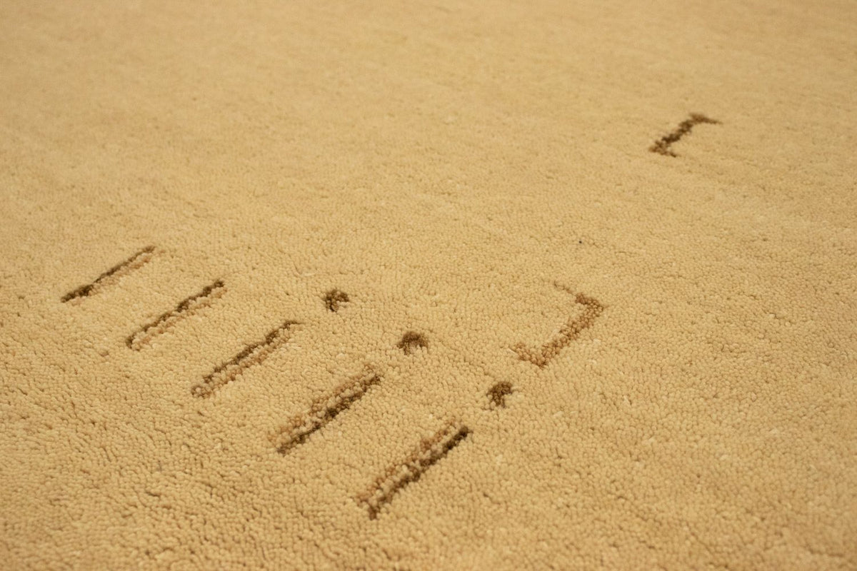 Biegacz Dywan Gabbeh - Miękki - 240 x 80 cm - jasnobrązowy