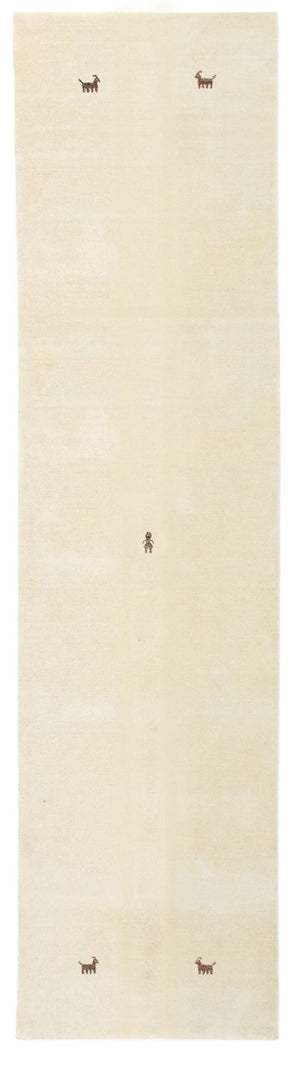 Biegacz Dywan Gabbeh - Miękki - 200 x 80 cm - beżowy