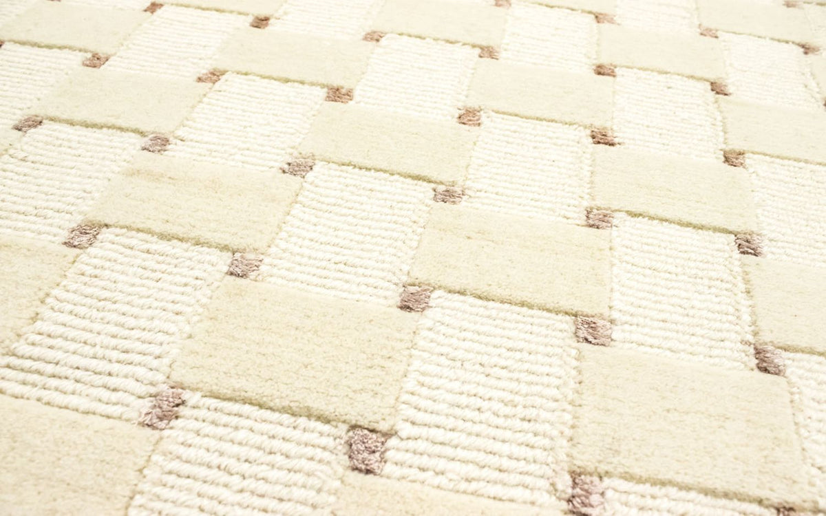 Dywan z Nepalu okrągły  - 150 x 150 cm - beżowy