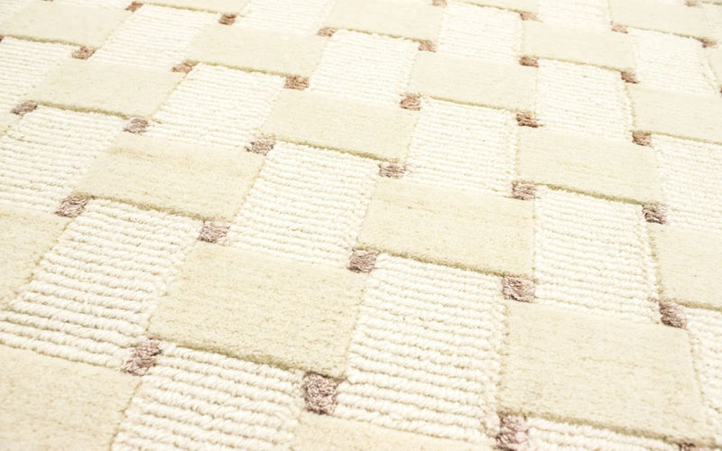 Dywan z Nepalu okrągły  - 150 x 150 cm - beżowy