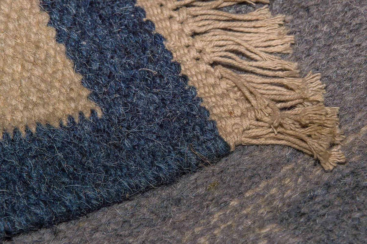 Biegacz Dywan Kelim - modny - 250 x 80 cm - niebieski