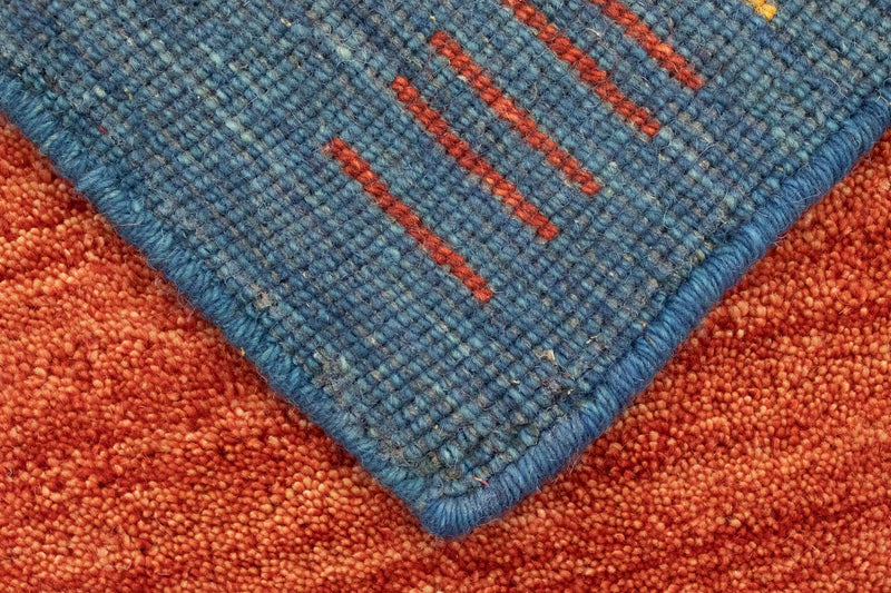 Biegacz Dywan Gabbeh - Indus - 200 x 80 cm - czerwony