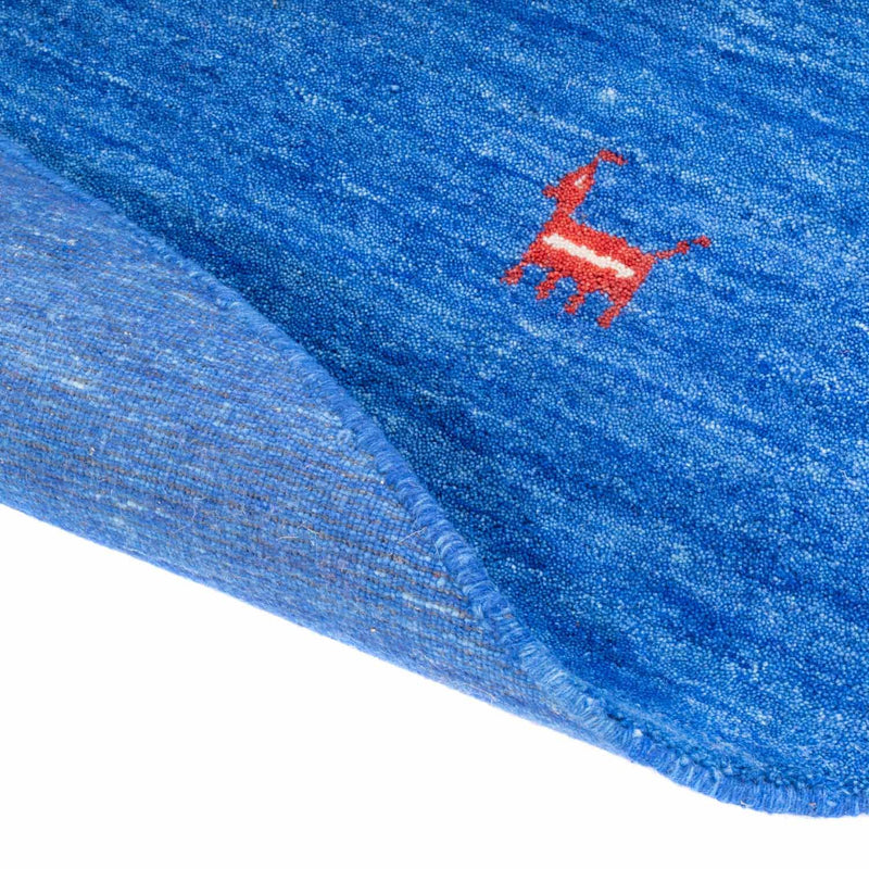 Dywan Gabbeh - Miękki okrągły  - 250 x 250 cm - niebieski