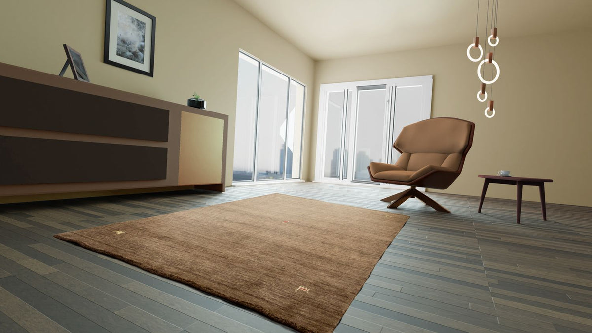 Dywan Gabbeh - Indus - 250 x 200 cm - brązowy